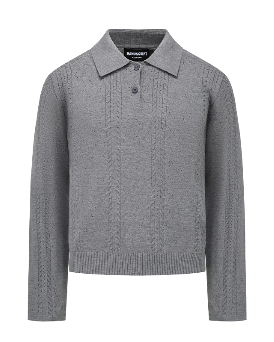 グレーポロニット B0028