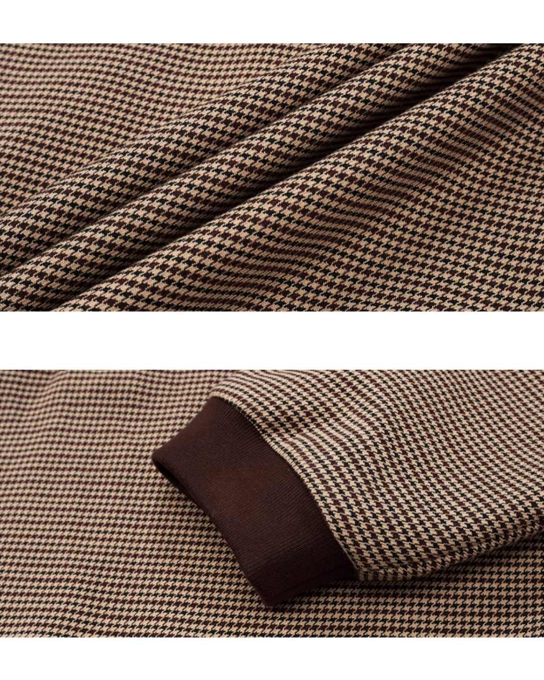 千鳥柄比翼ボタンポロスウェット B0031