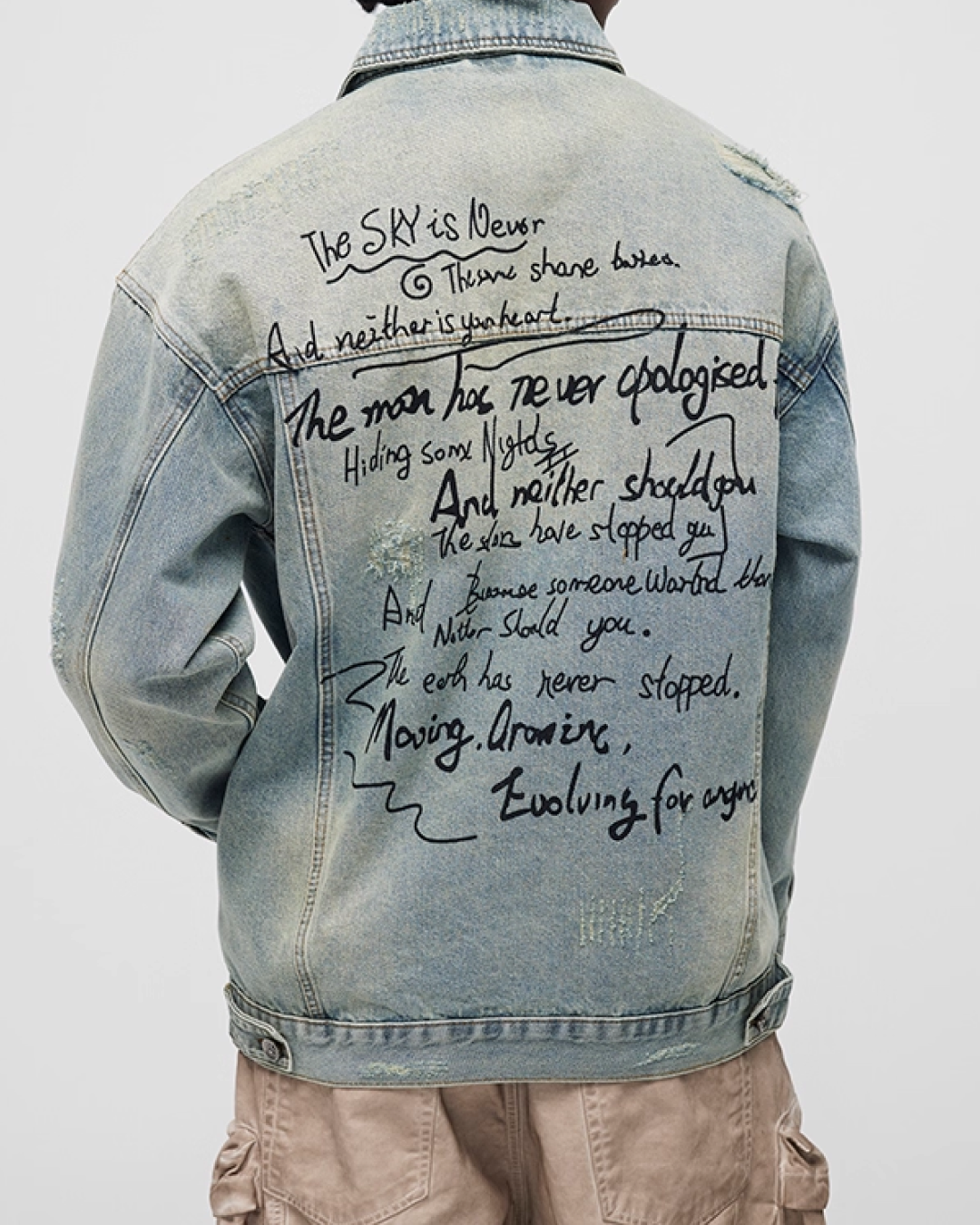 バックプリントデニムジャケット B0049