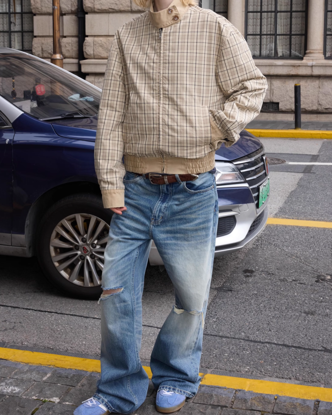 短丈リバーシブルハイネックジャケット B0053