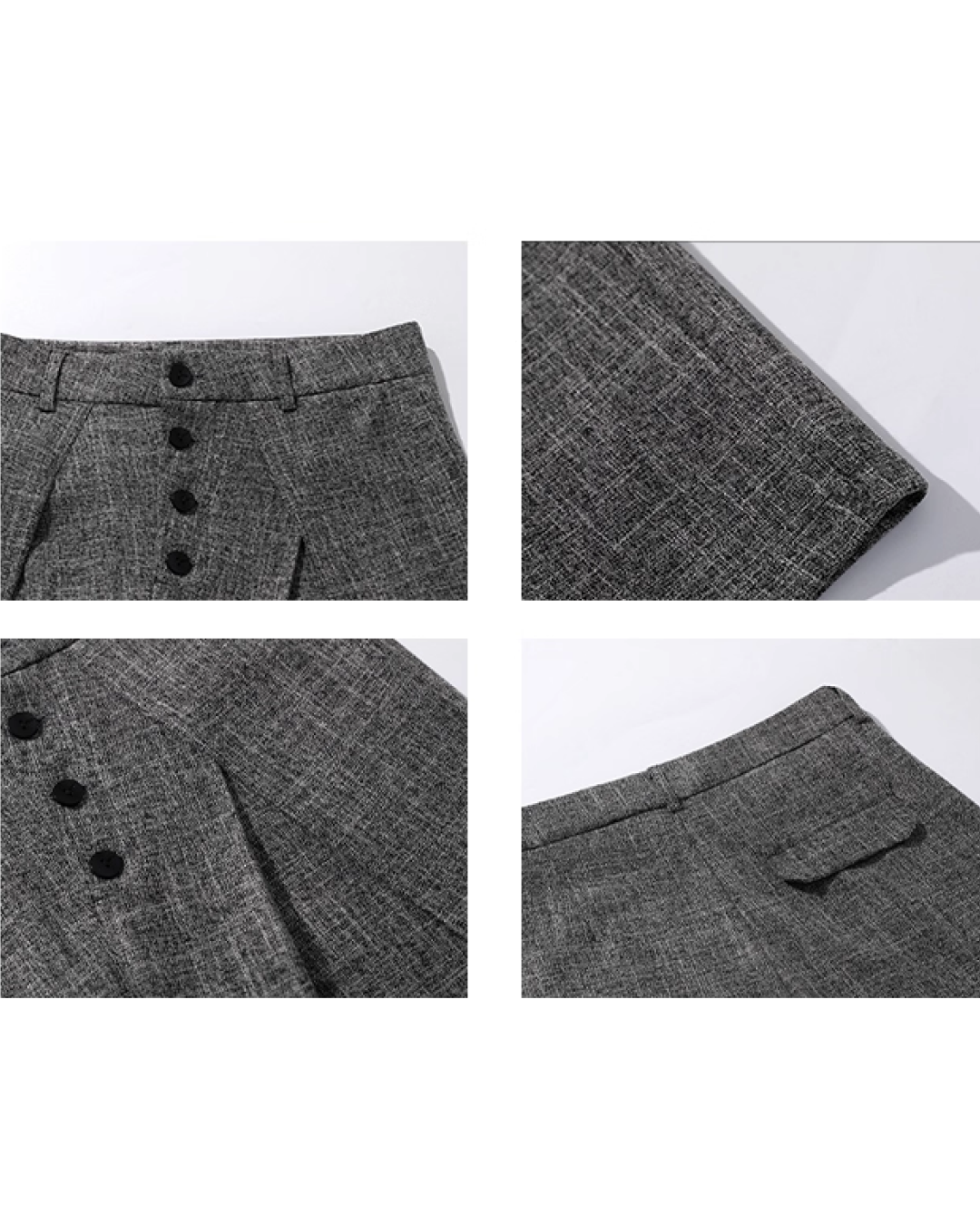 Button fly tuck slacks B0079