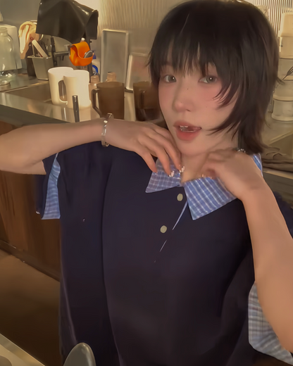 フェイクレイヤードシャツ B0007