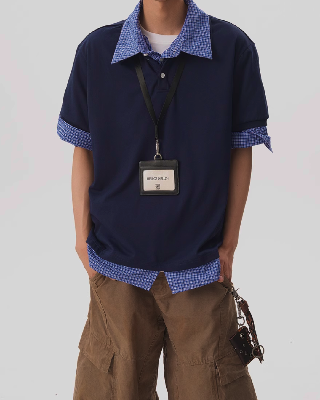 フェイクレイヤードシャツ B0007