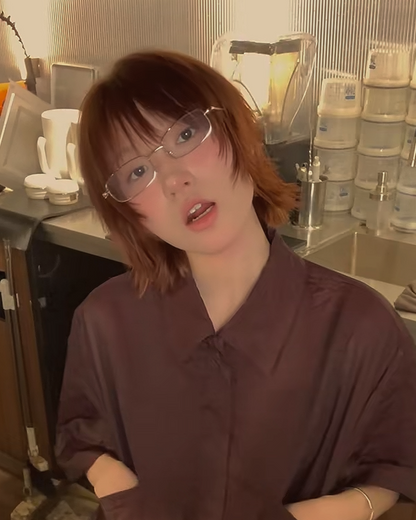 シルバーフレームメガネ B0011