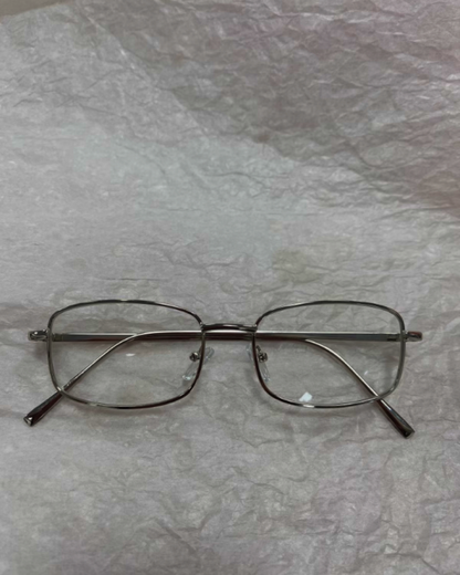 シルバーフレームメガネ B0011