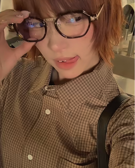 ブラウンチェックシャツ B0012