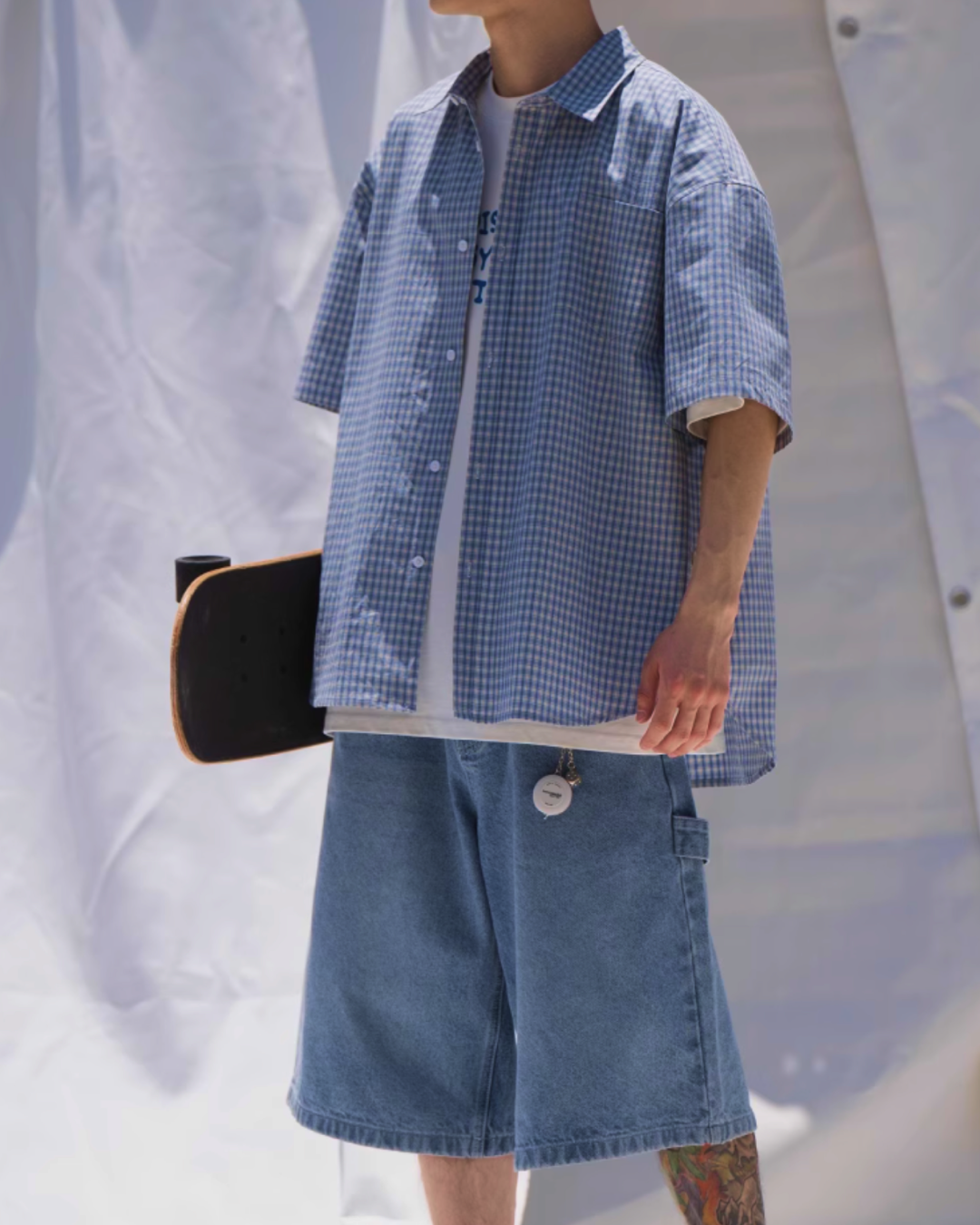 ブラウンチェックシャツ B0012