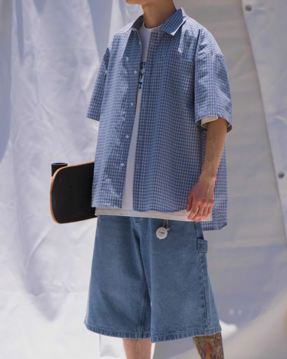 ブラウンチェックシャツ B0012