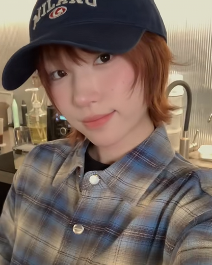 スナップボタンオンブレチェックシャツ B0013