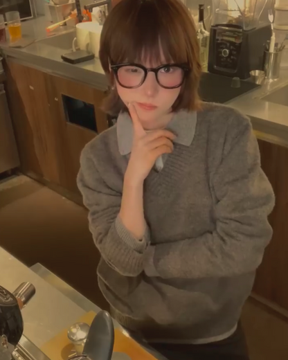 レイヤーカラーニット B0018