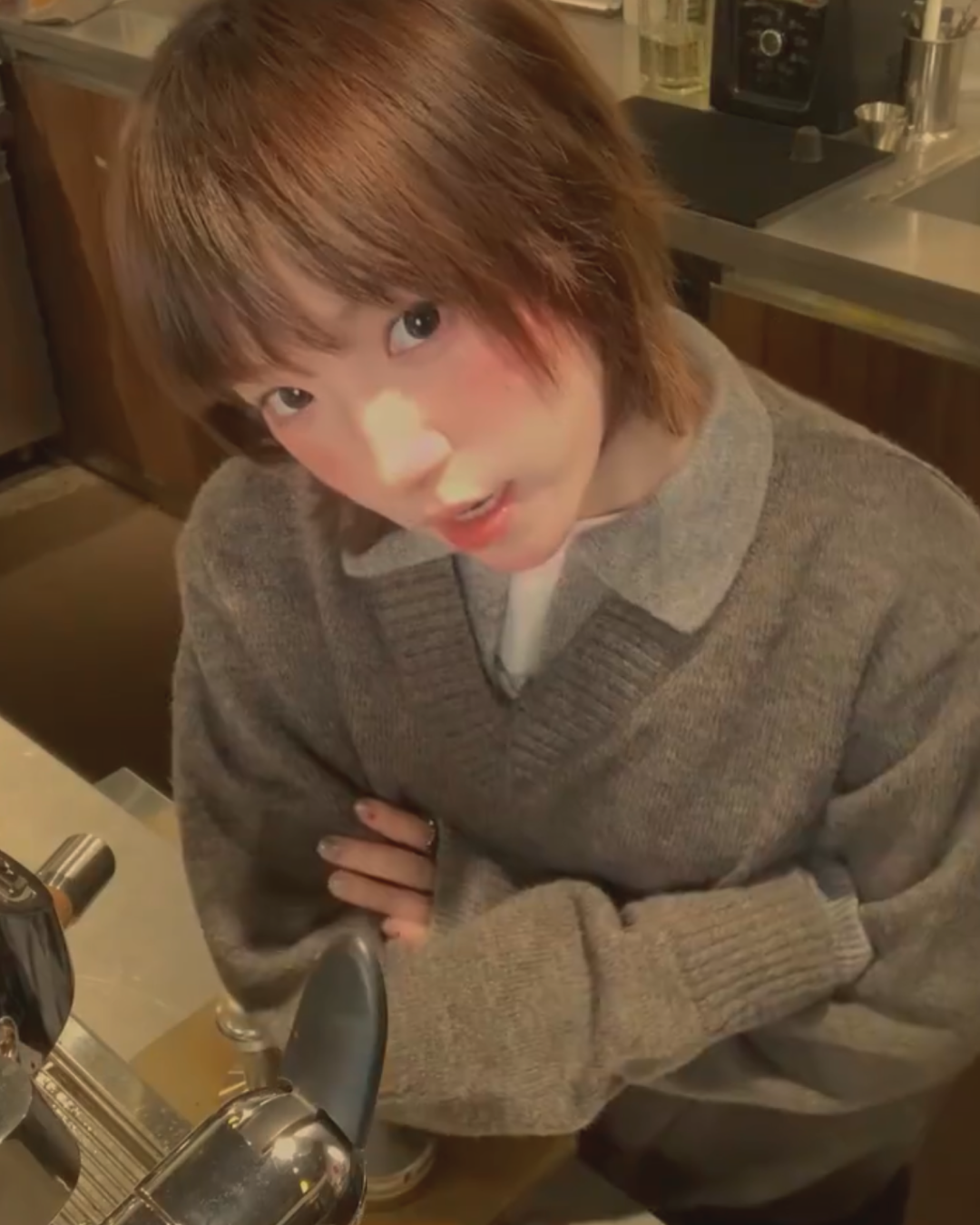 レイヤーカラーニット B0018