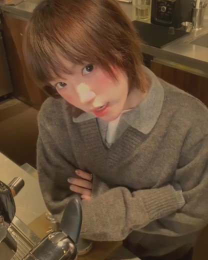 レイヤーカラーニット B0018