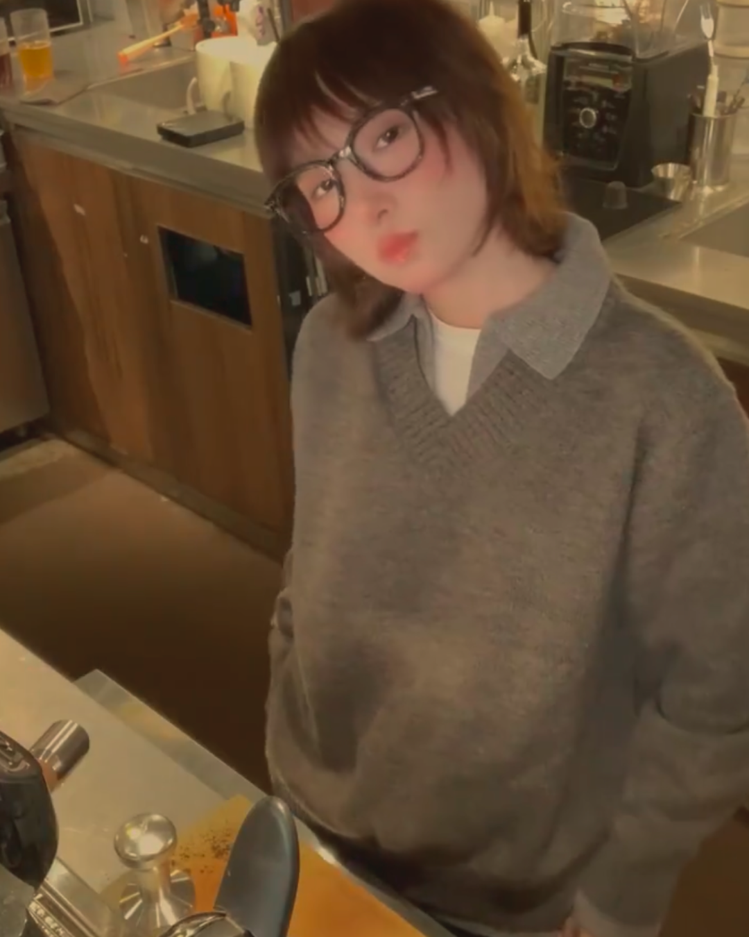 レイヤーカラーニット B0018