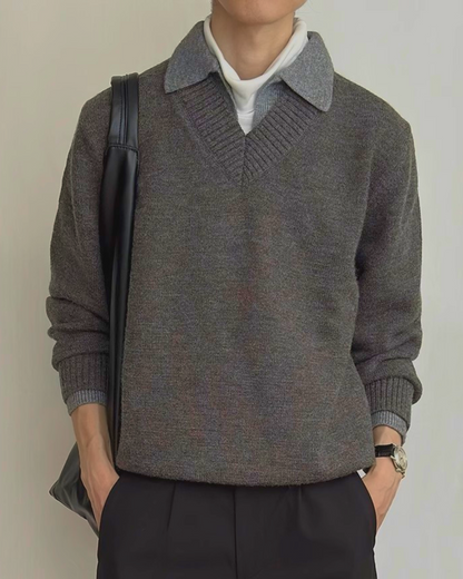 レイヤーカラーニット B0018