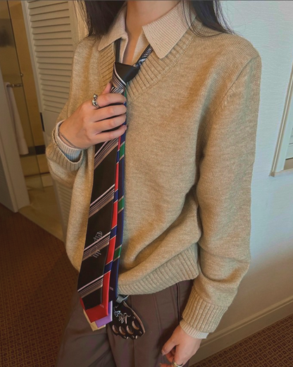 レイヤーカラーニット B0018