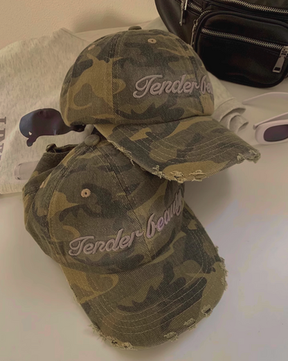 ダメージレタリング迷彩キャップ B0020