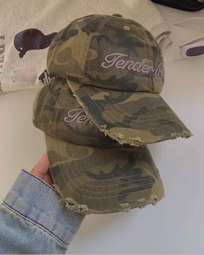 ダメージレタリング迷彩キャップ B0020