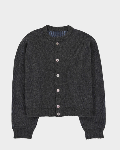 短丈バックプリントカーディガン B0021