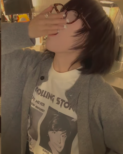 ラウンドネックニットカーディガン B0023