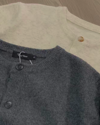 ラウンドネックニットカーディガン B0023