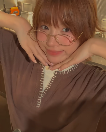 レイヤーネックストリングニットカーディガン B0024