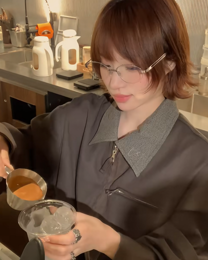 シルバーテンプルメガネ B0026