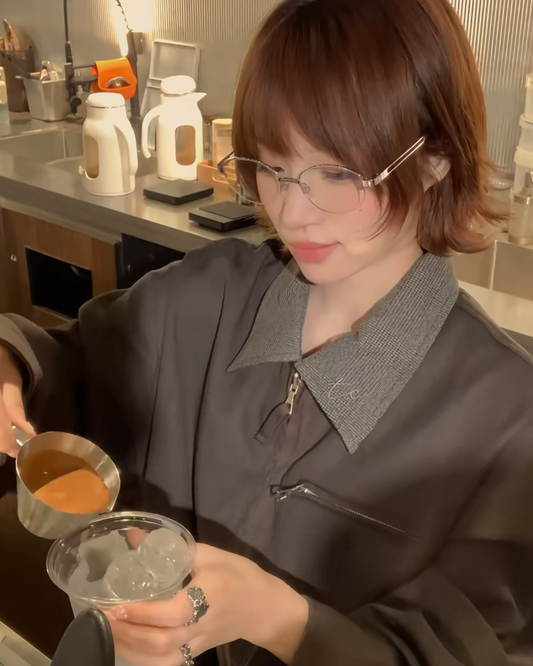 シルバーテンプルメガネ B0026