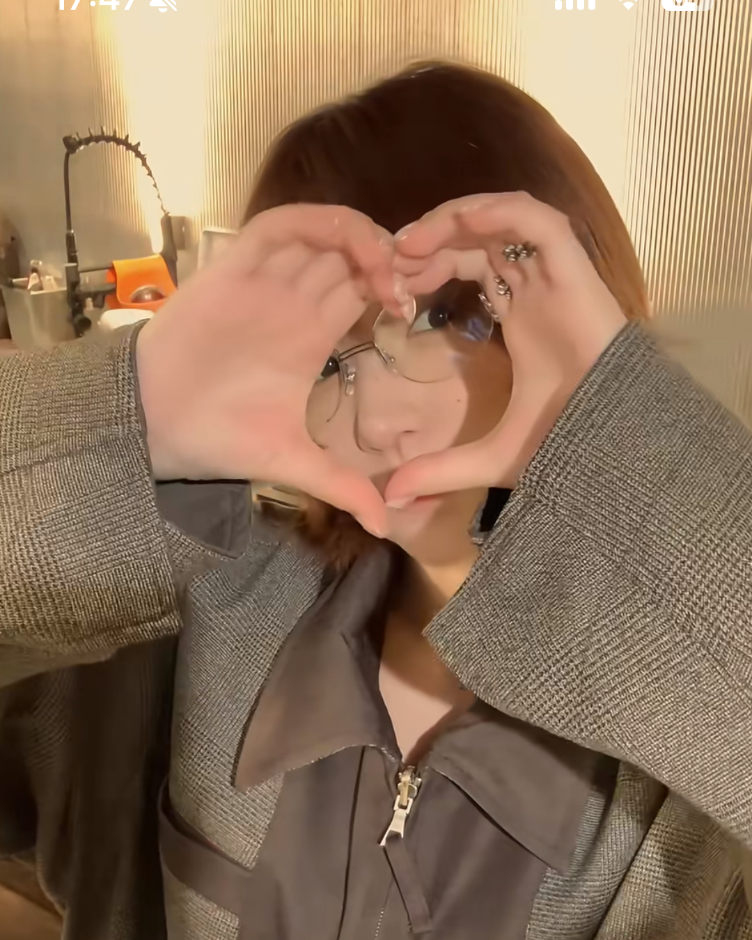 シルバーテンプルメガネ B0026