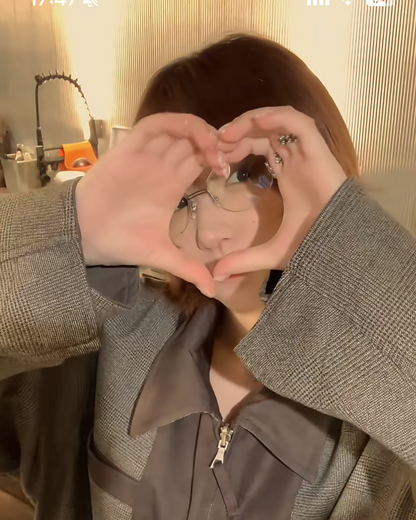 シルバーテンプルメガネ B0026