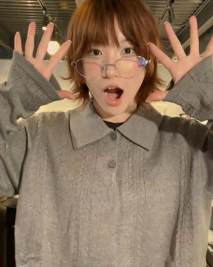 グレーポロニット B0028