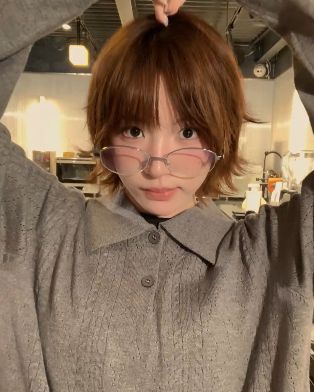 グレーポロニット B0028