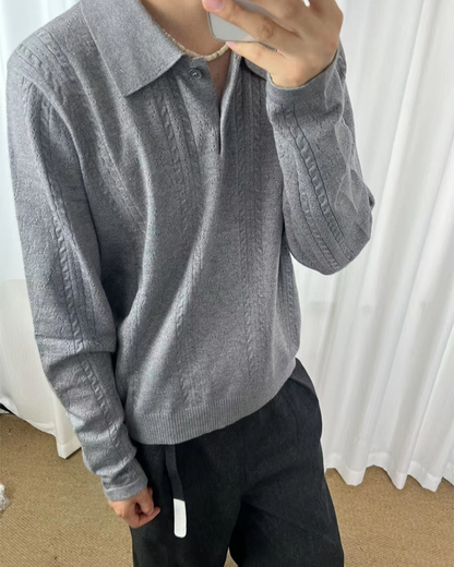 グレーポロニット B0028