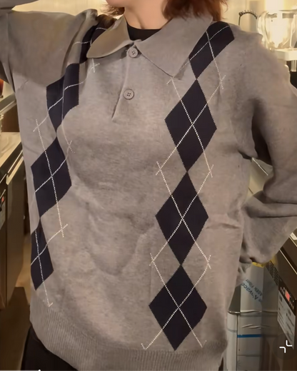 アーガイルポロニット B0032