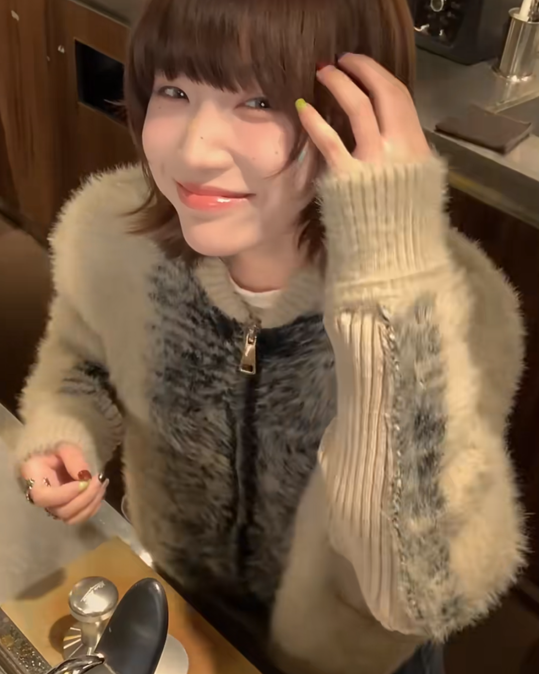 ニット切り替えポケットジャケット B0033