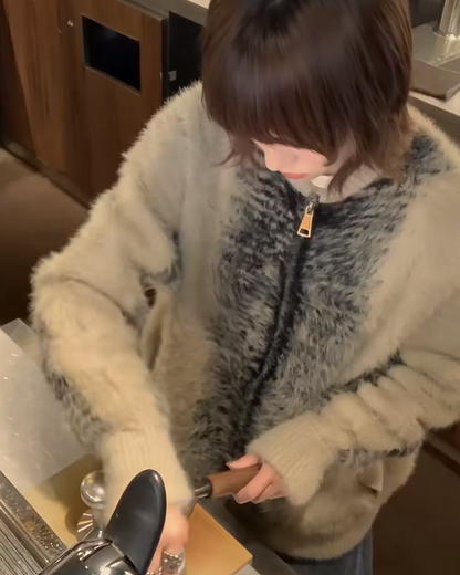 ニット切り替えポケットジャケット B0033