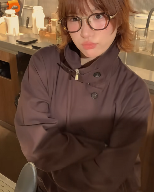 ハイネックボタンアウター B0035