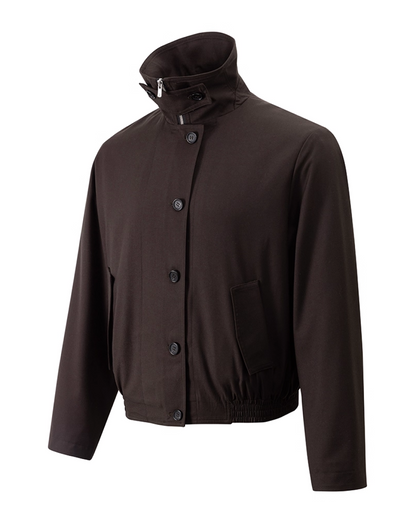 ハイネックボタンアウター B0035