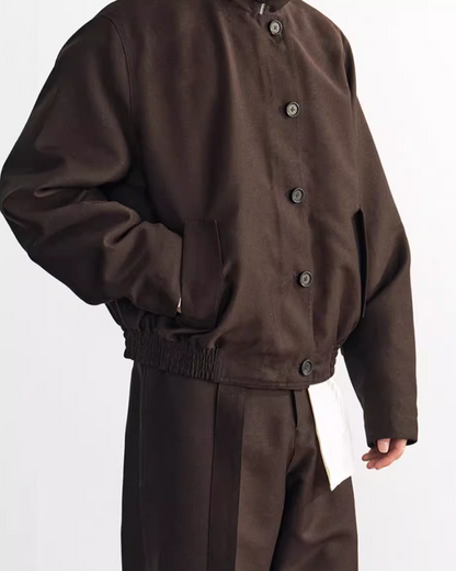 ハイネックボタンアウター B0035