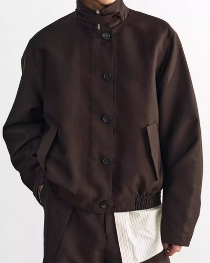 ハイネックボタンアウター B0035