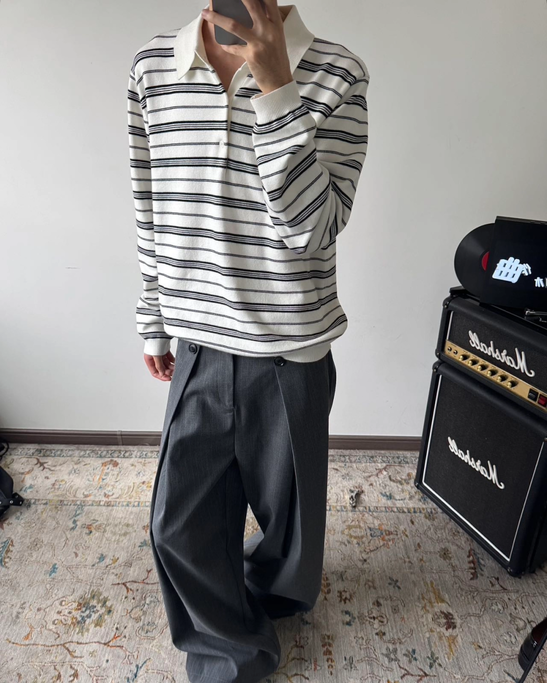 ボーダーポロシャツ B0036