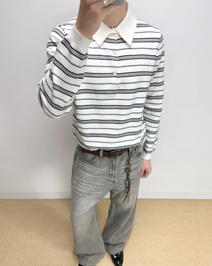 ボーダーポロシャツ B0036