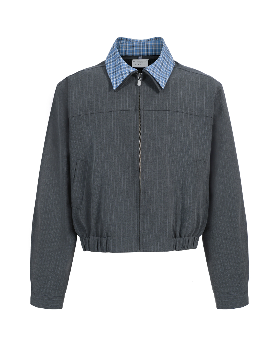 ショート丈カラー切り替えジップジャケット B0037