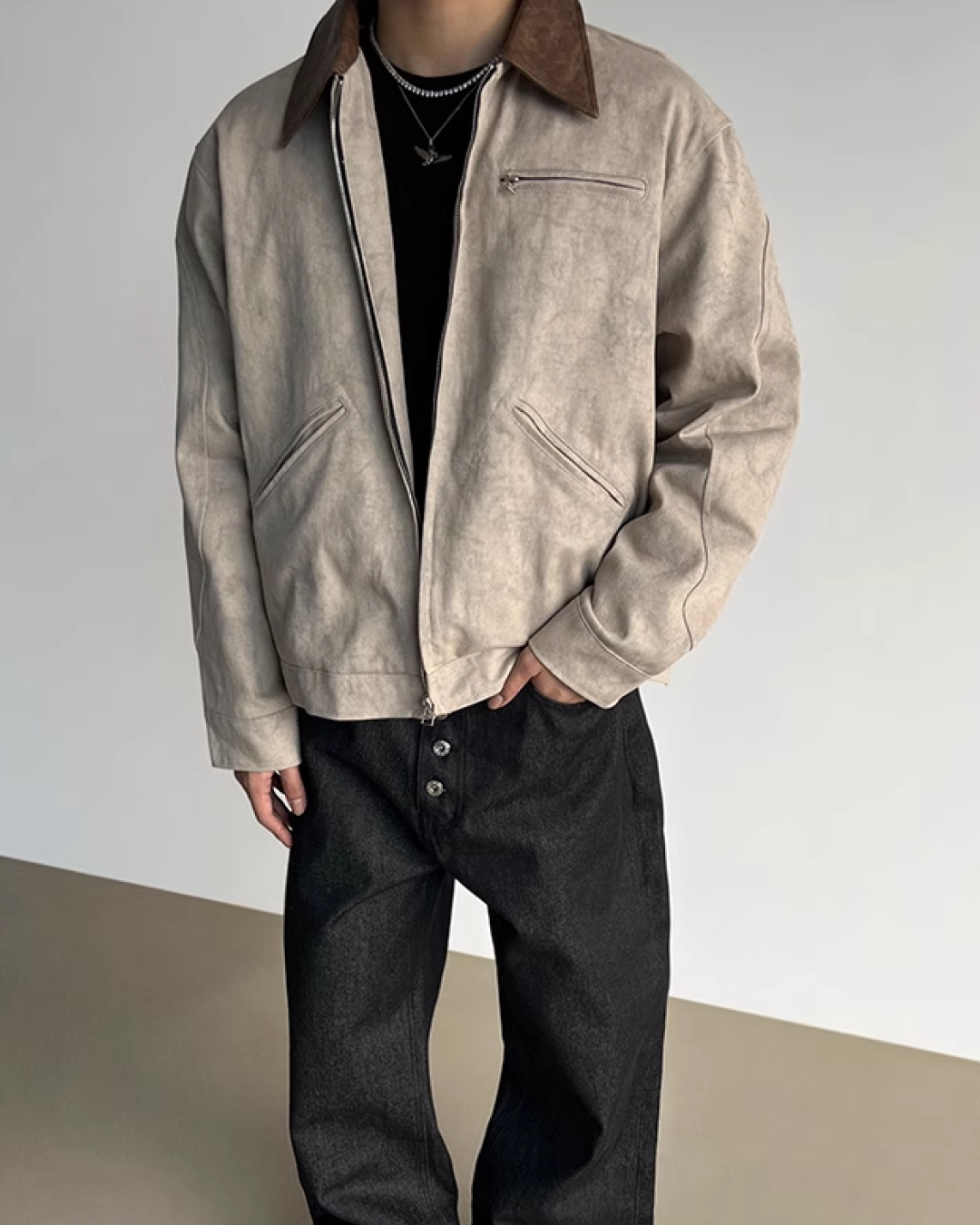 カラードッキングワークジャケット B0039