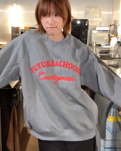 レッドレタリングスウェット B0044