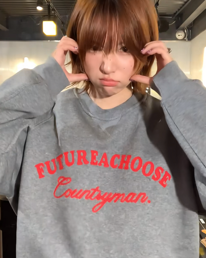 レッドレタリングスウェット B0044