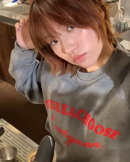 レッドレタリングスウェット B0044