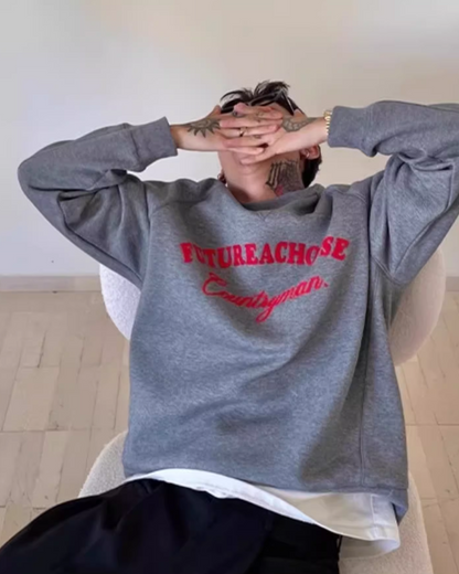 レッドレタリングスウェット B0044