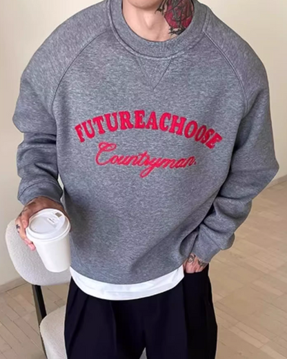 レッドレタリングスウェット B0044