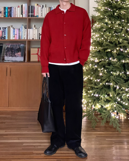 ニットボタンシャツ B0047