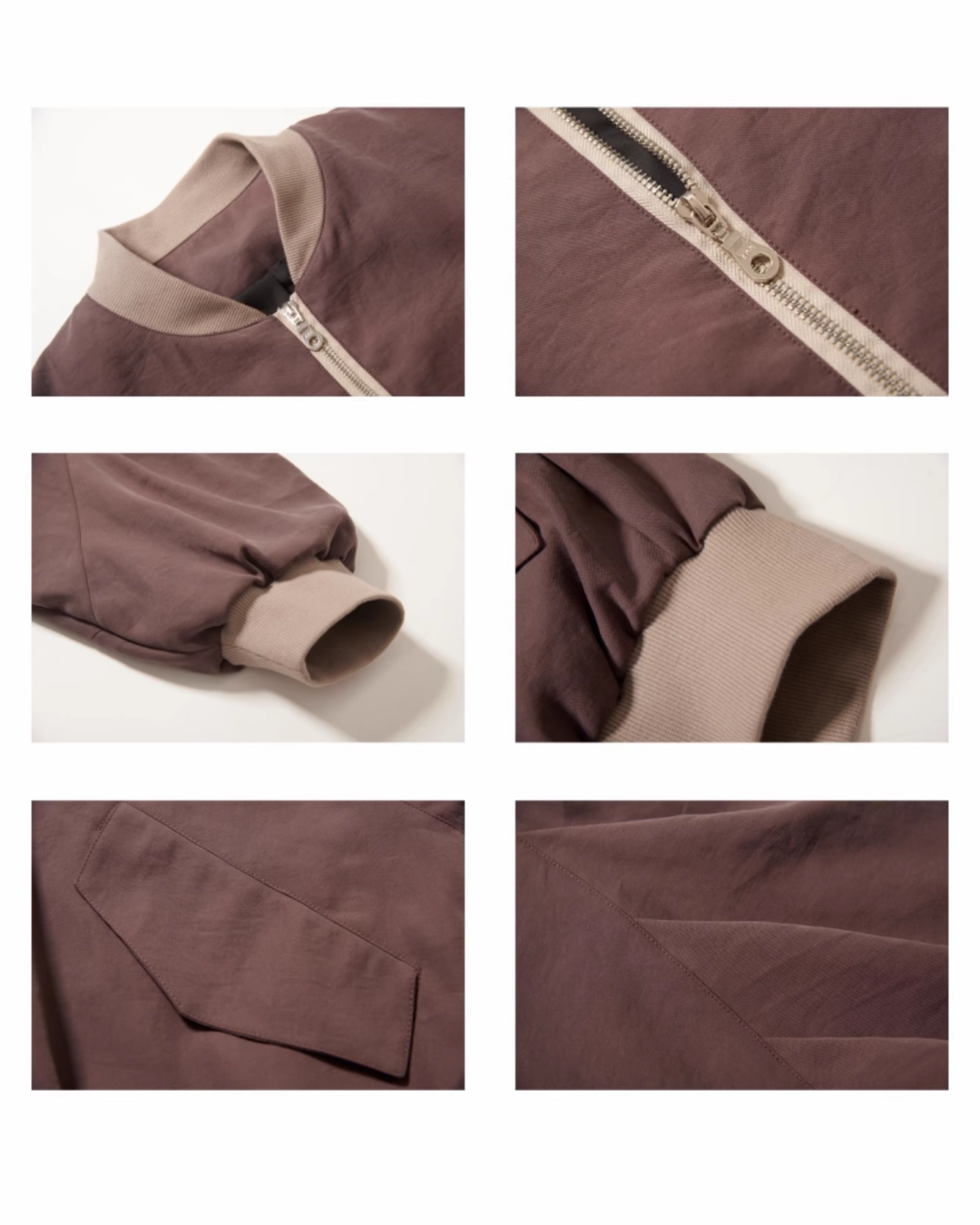 バイカラーショート丈ジップジャケット B0048